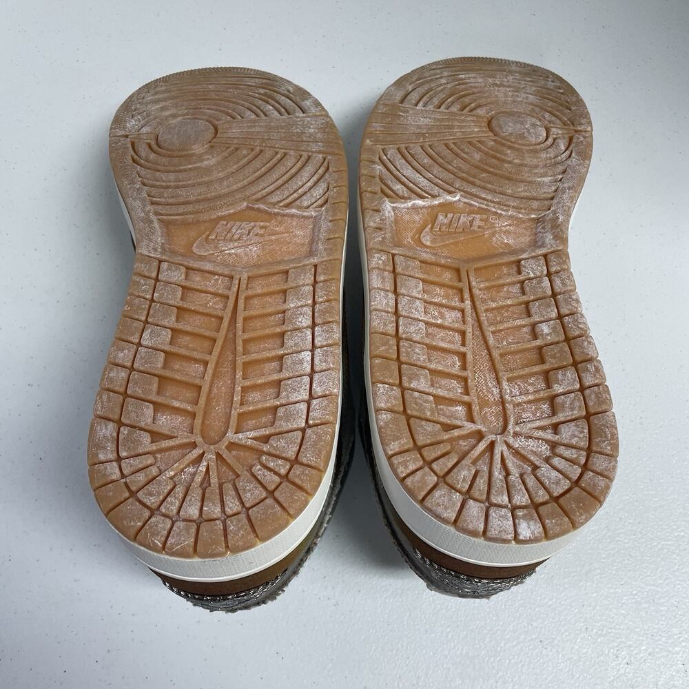 Air Jordan 1 Low Sail Light Bone IM6664 991 Size 10 Distressed Brown Orange Shoe - Picture 5 of 7